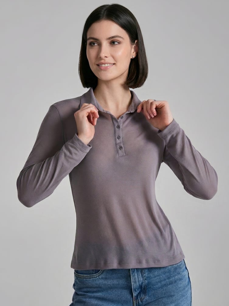 Рубашка поло с длинным рукавом