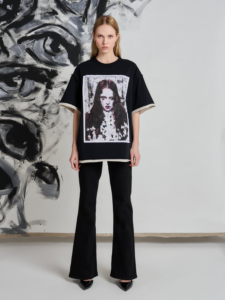 Футболка оверсайз с принтом Макс Борисов