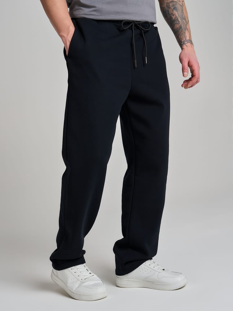 Теплые брюки прямые с начесом