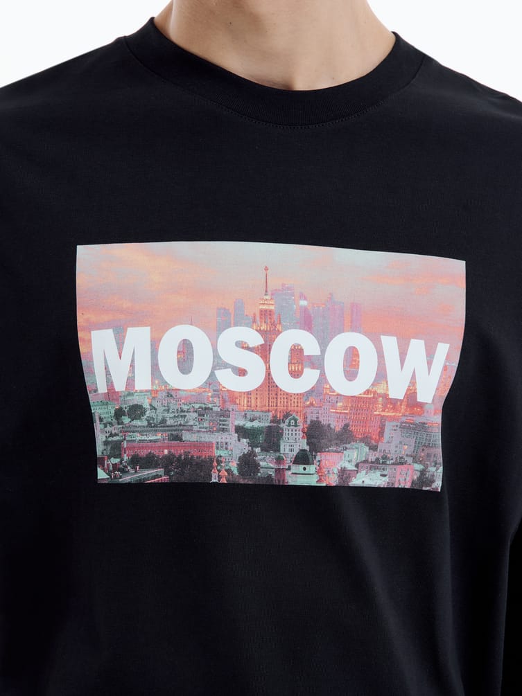 Футболка оверсайз с принтом Москва