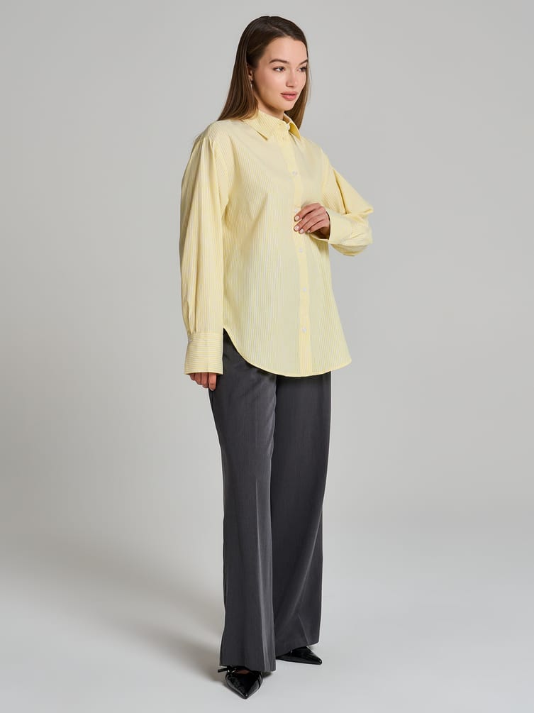 Удлиненная рубашка в полоску