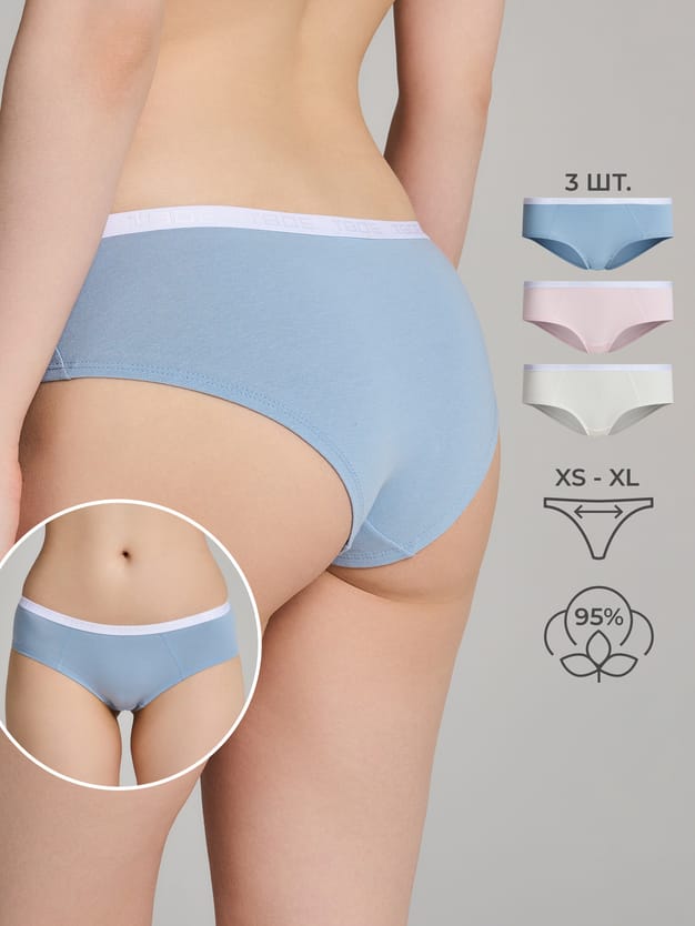 Трусы-шорты - 3 шт. с широкой резинкой