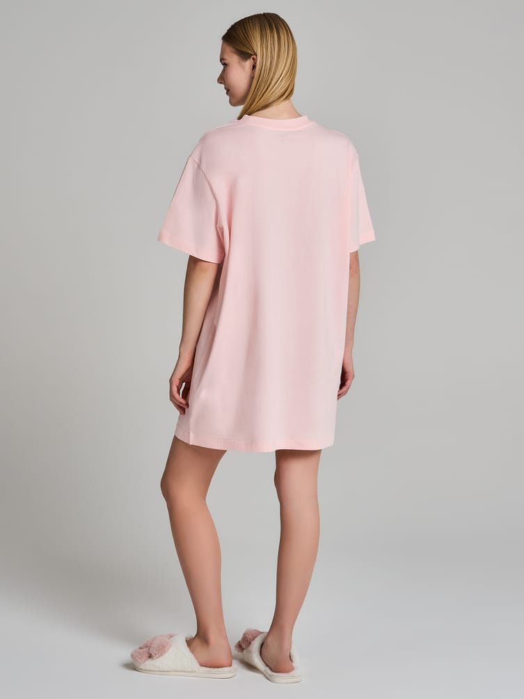 Хлопковая ночная сорочка с принтом