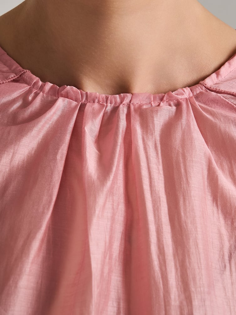 Блузка прозрачная с воланами