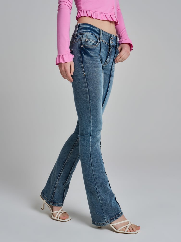 Джинсы клеш со стрелками