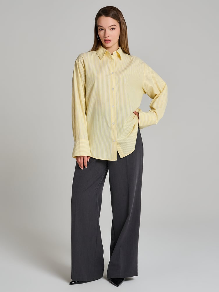 Удлиненная рубашка в полоску