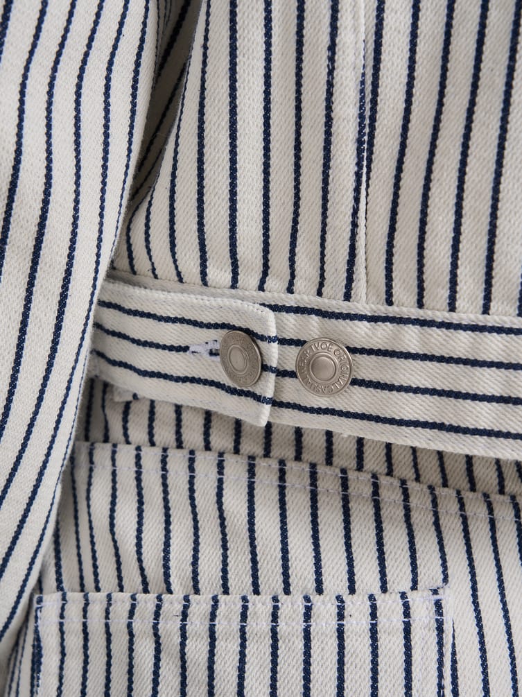 Куртка джинсовая в полоску