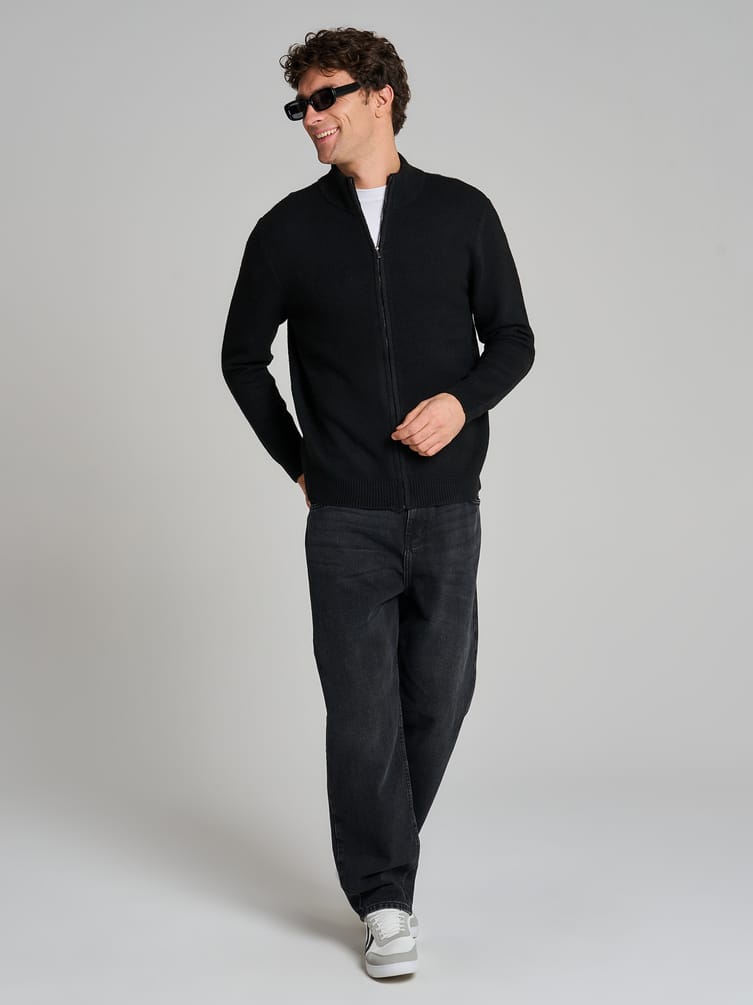 Кардиган трикотажный на молнии