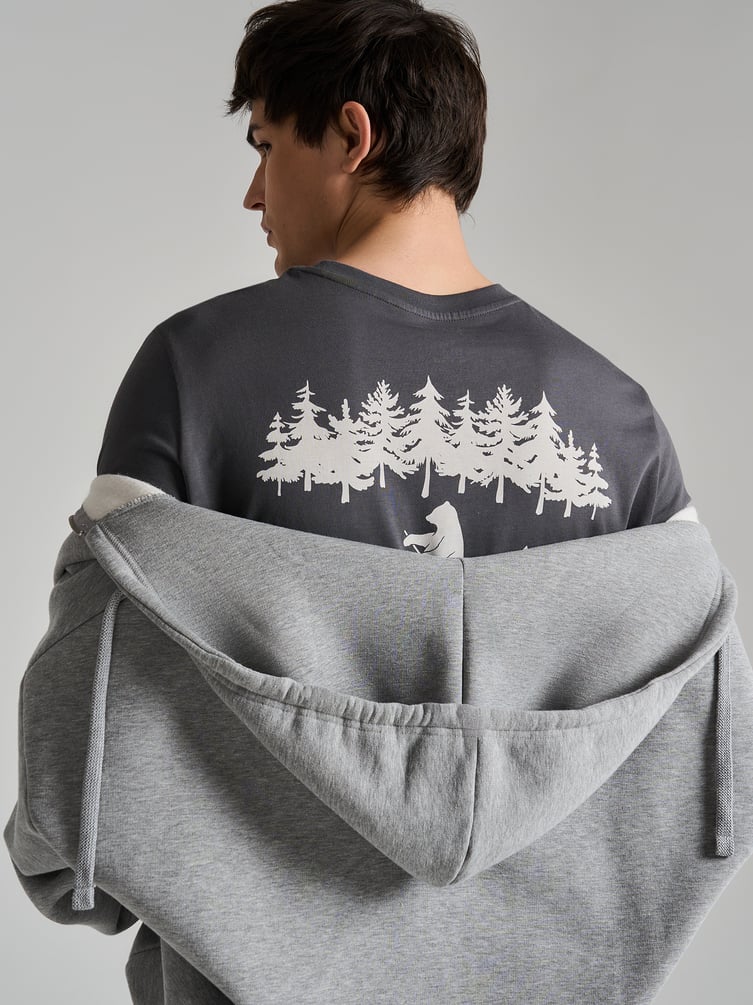 Футболка хлопковая с принтом на спине