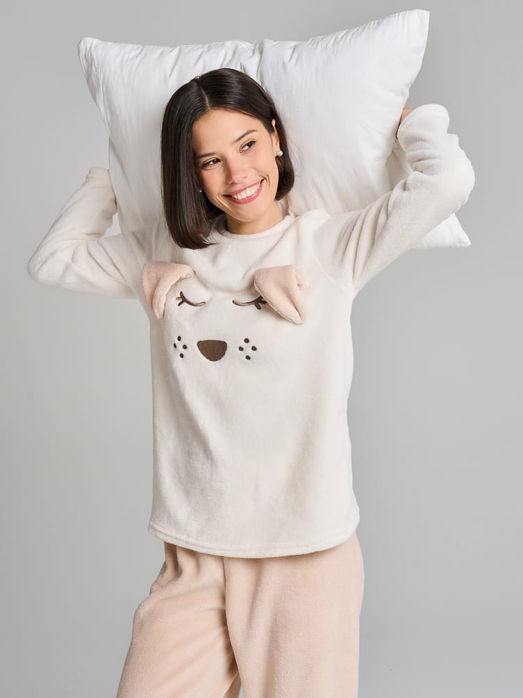 Плюшевая пижама собачка со штанами