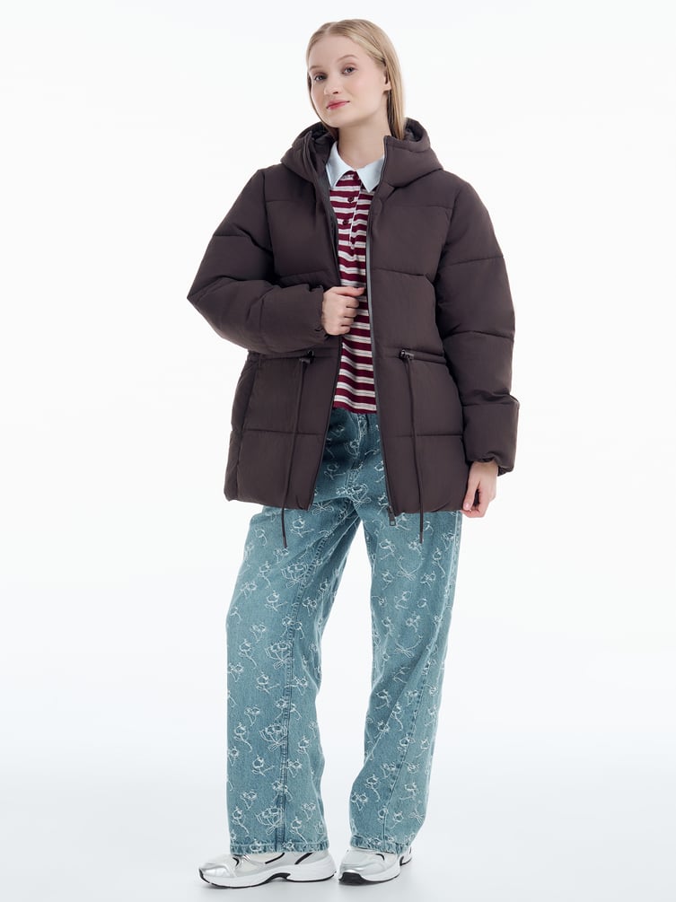 Куртка удлиненная стеганая женская