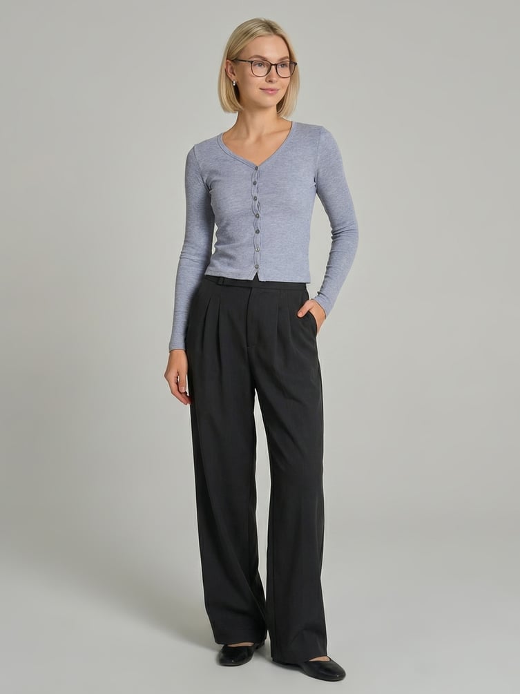 Кардиган облегающий на пуговицах