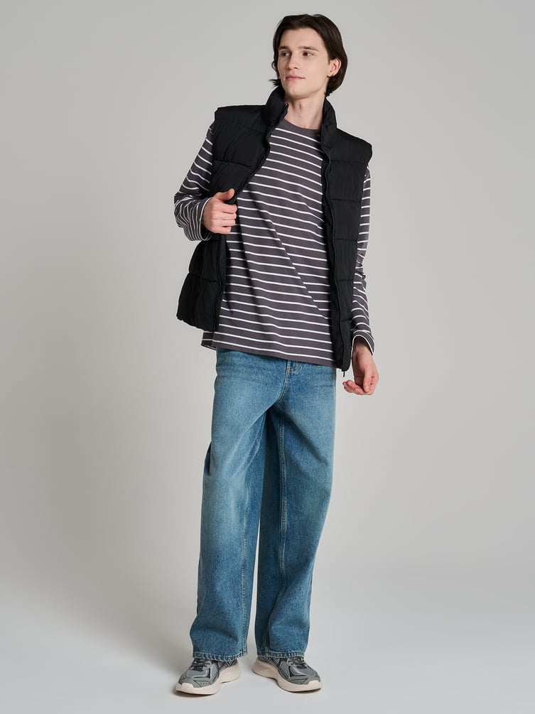 Полосатый лонгслив оверсайз