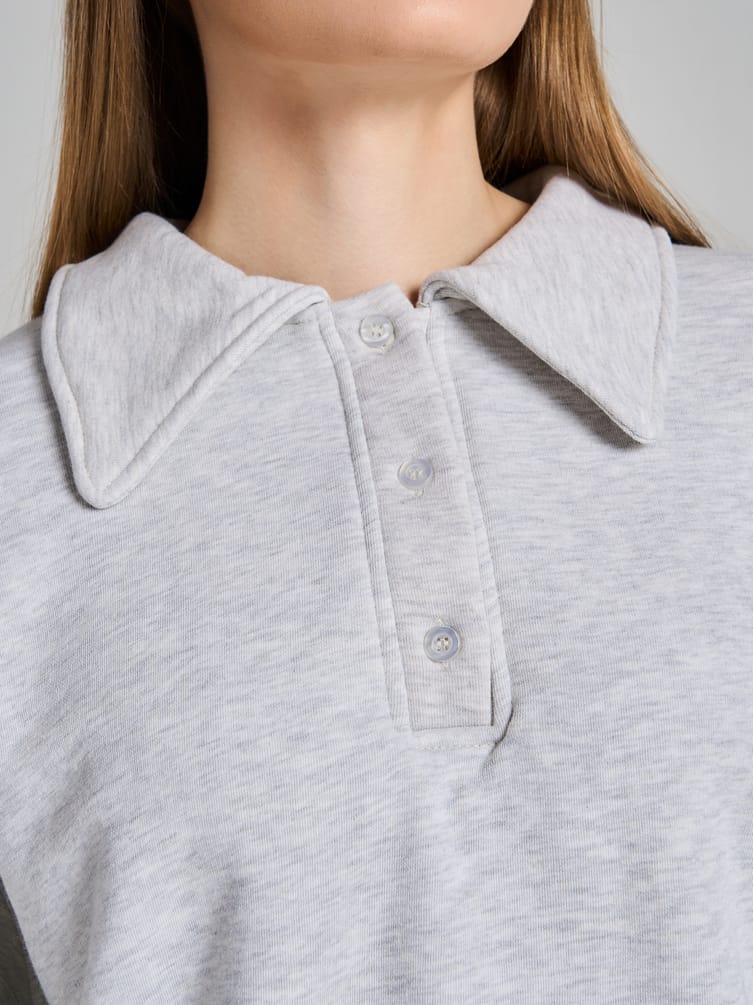 Толстовка поло оверсайз