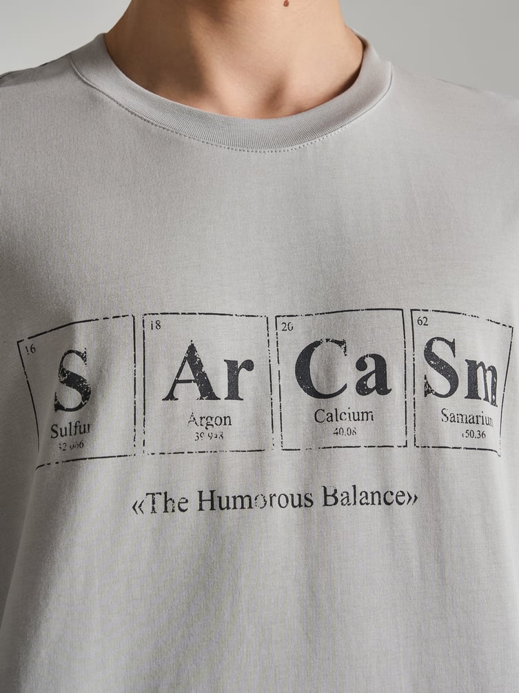 Футболка из хлопка с надписью Sarcasm