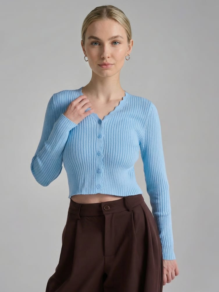 Кардиган укороченный на пуговицах