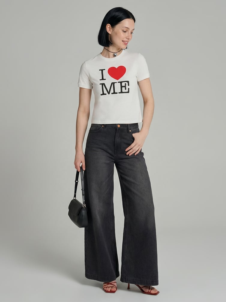 Футболка из хлопка с надписью