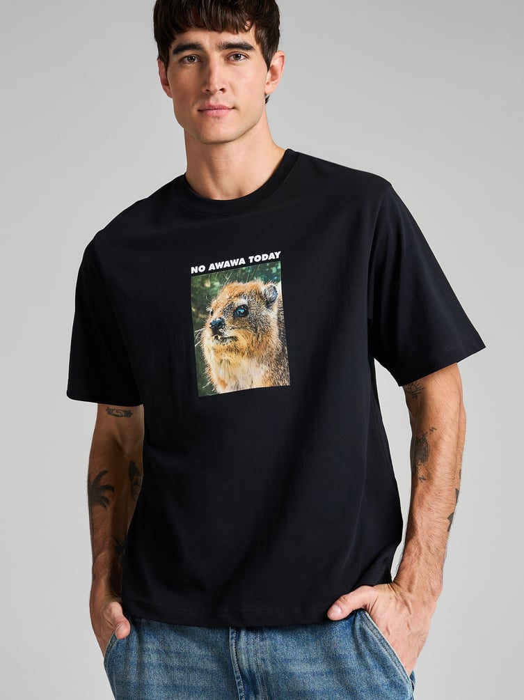 Футболка из хлопка с принтом