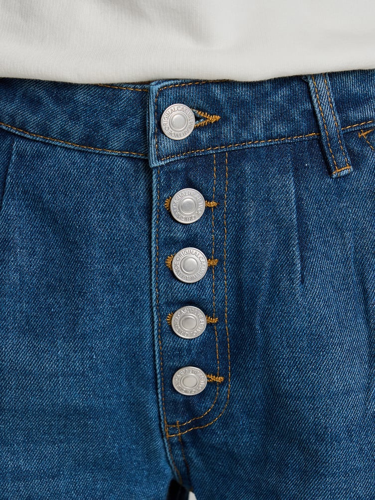 Джинсы широкие Balloon на пуговицах