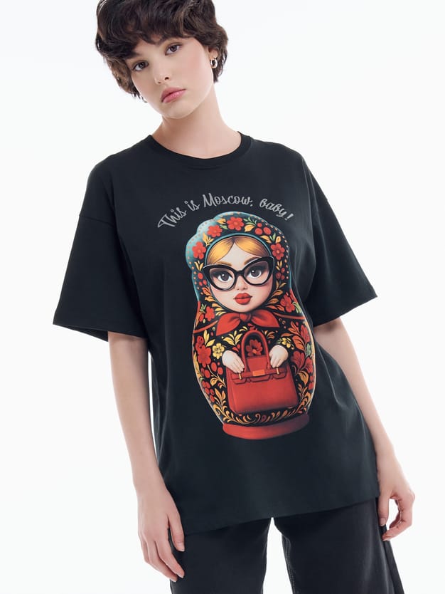 Футболка с принтом Москва