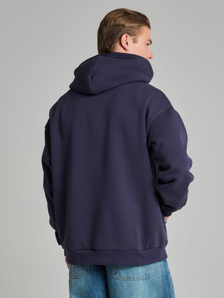 Худи оверсайз с капюшоном тёплое с начёсом