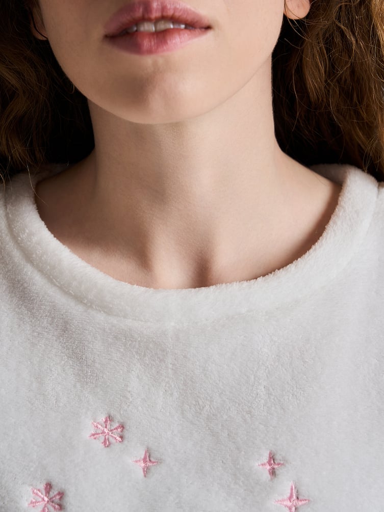 Плюшевая теплая пижама с пряничным человечком