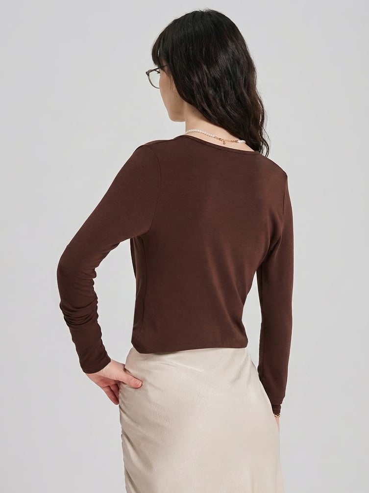 Лонгслив укороченный н азапах