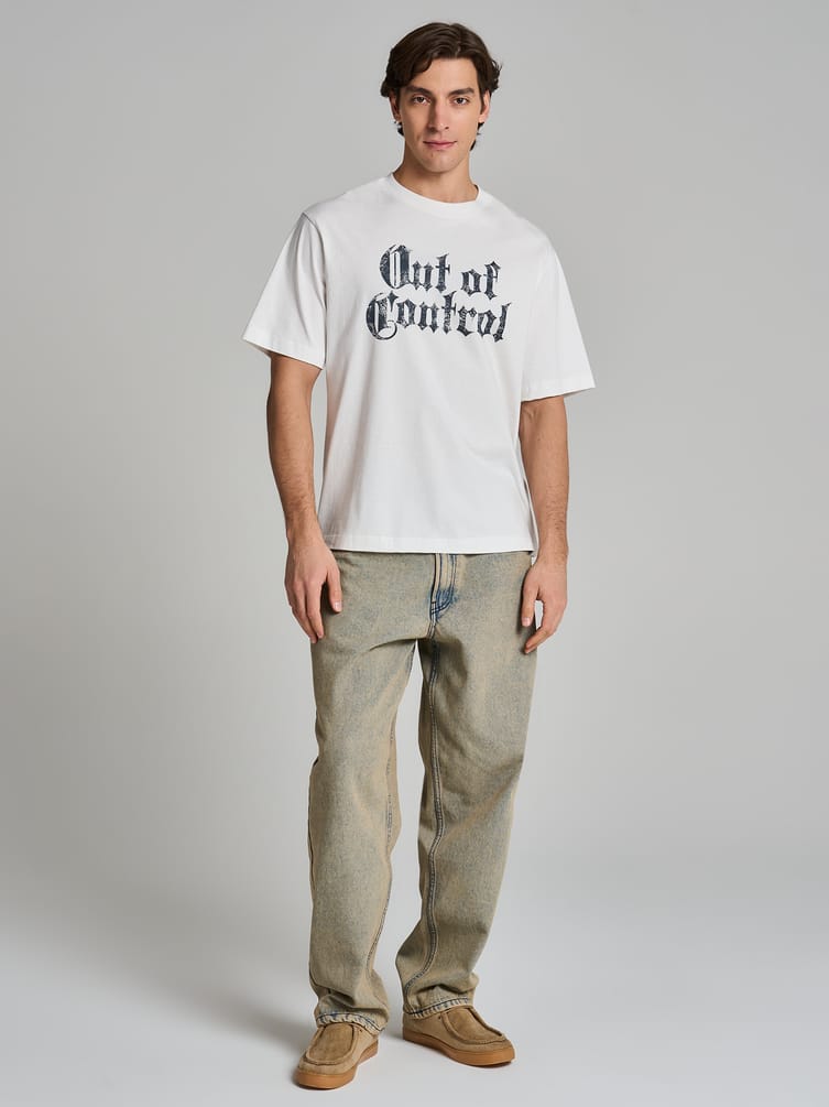 Футболка с надписью в стиле дрейн