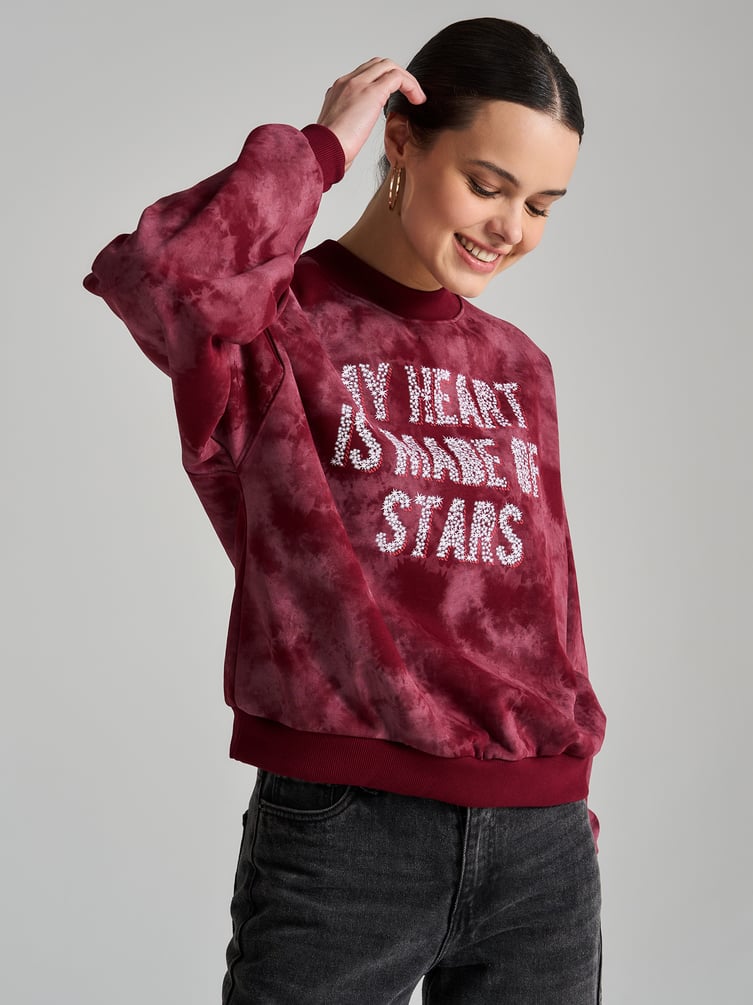 Свитшот тай-дай с надписью