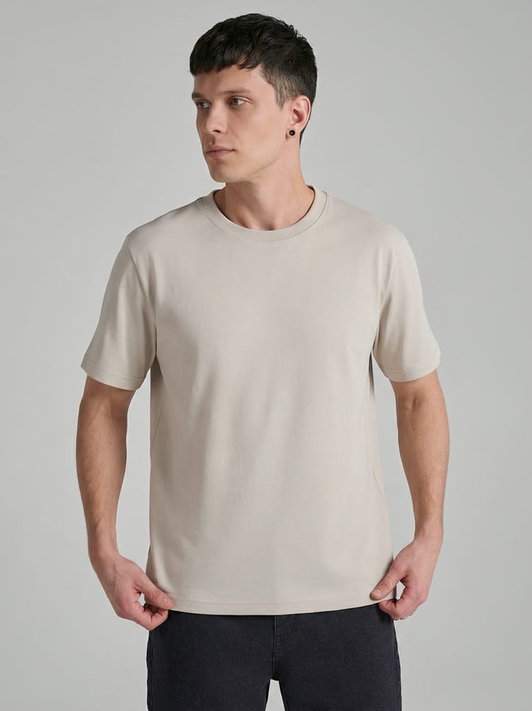 Футболка из хлопка однотонная