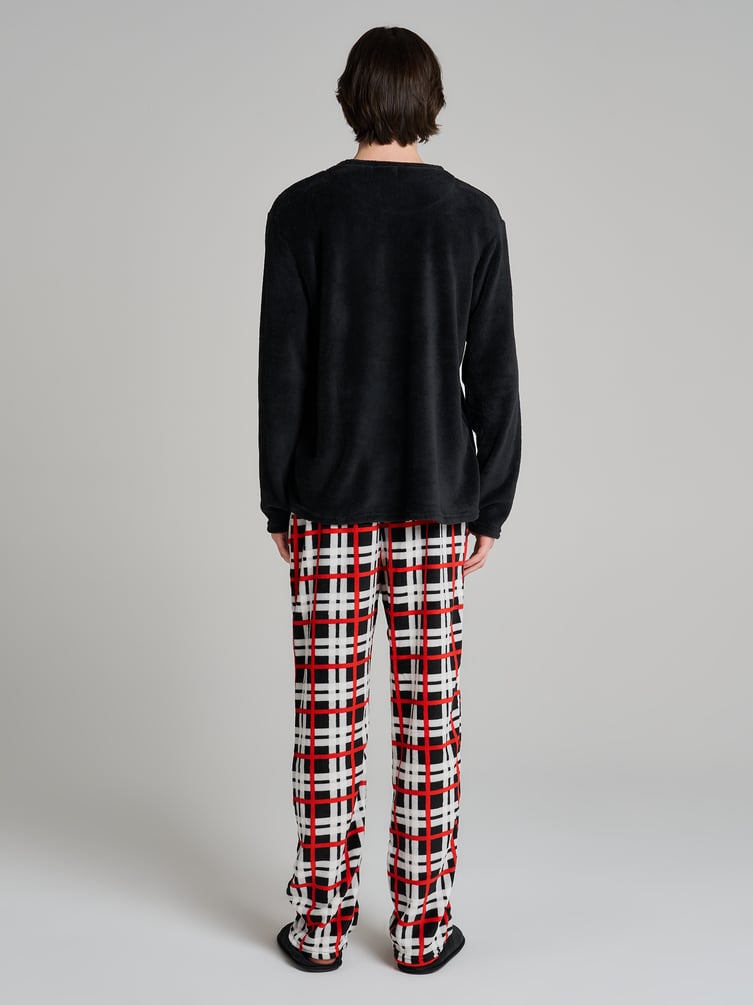 Пижама плюшевая теплая с брюками