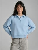 Свитшот без начеса с воротничном