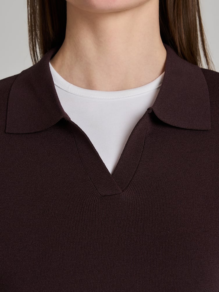 Джемпер поло укороченный