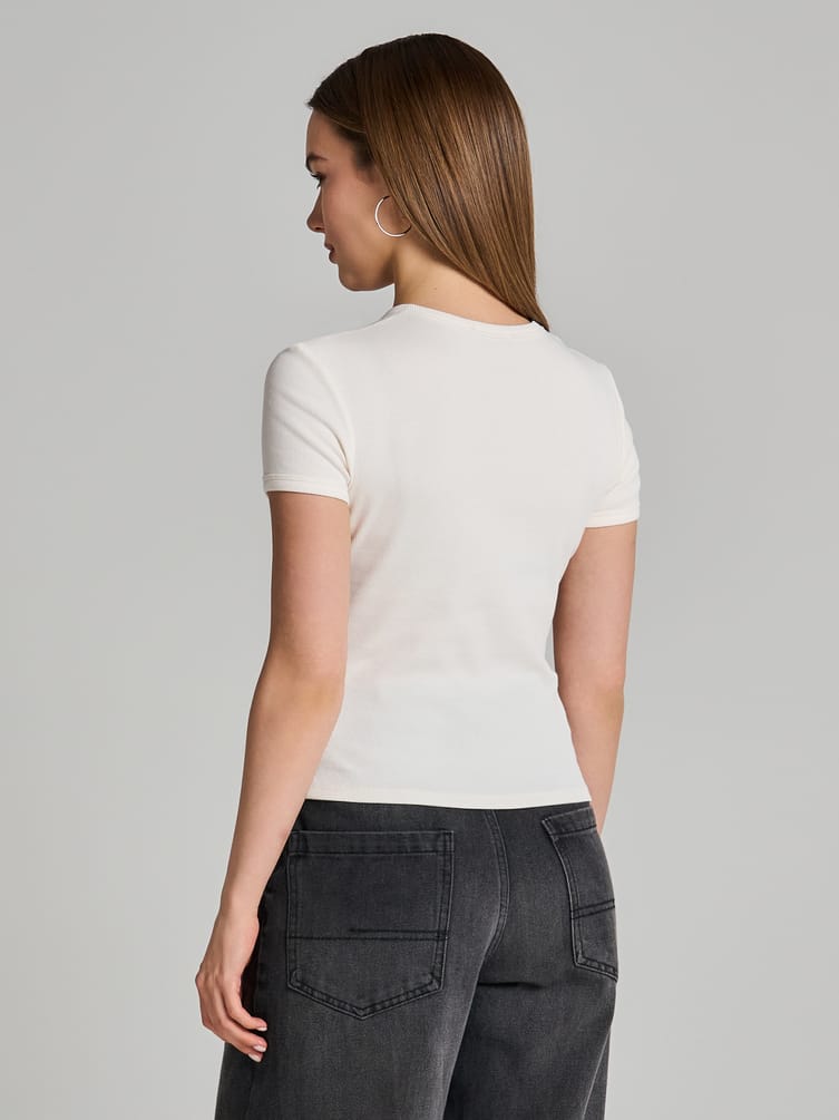 Футболка облегающая с надписью