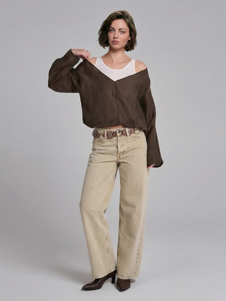 Блузка многослойная с топом