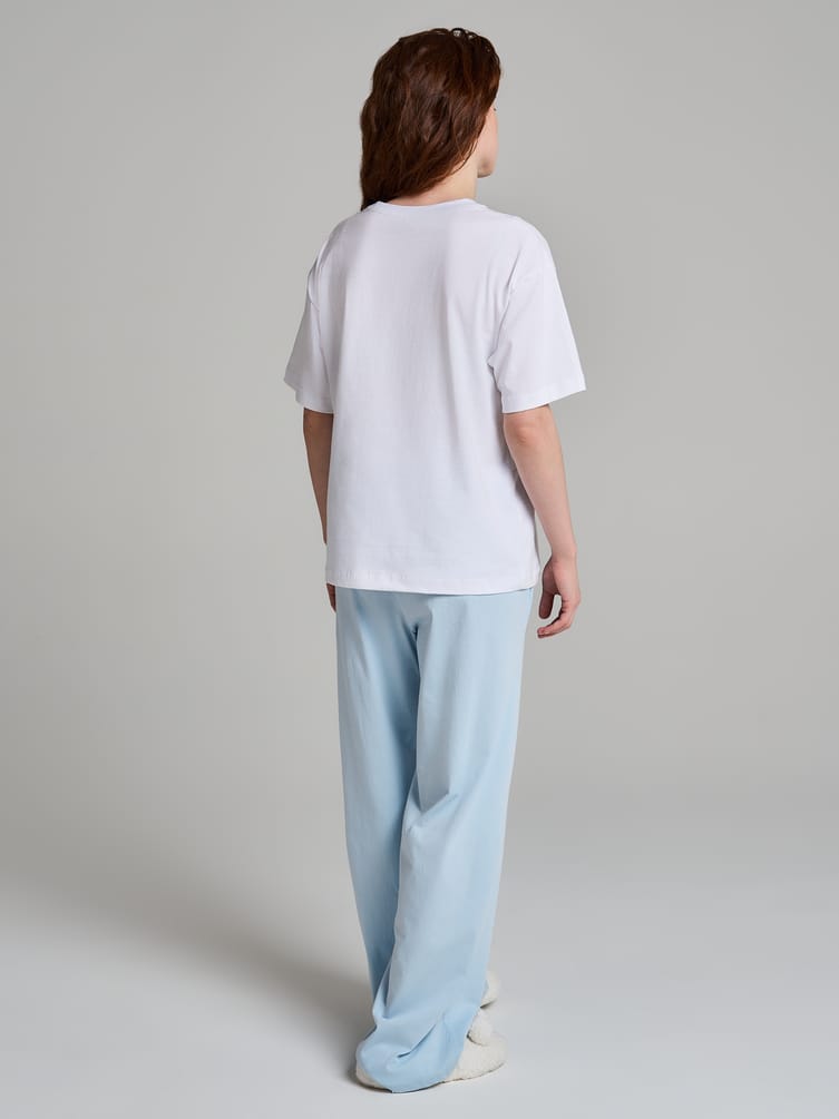 Пижама из хлопка с футболкой и брюками