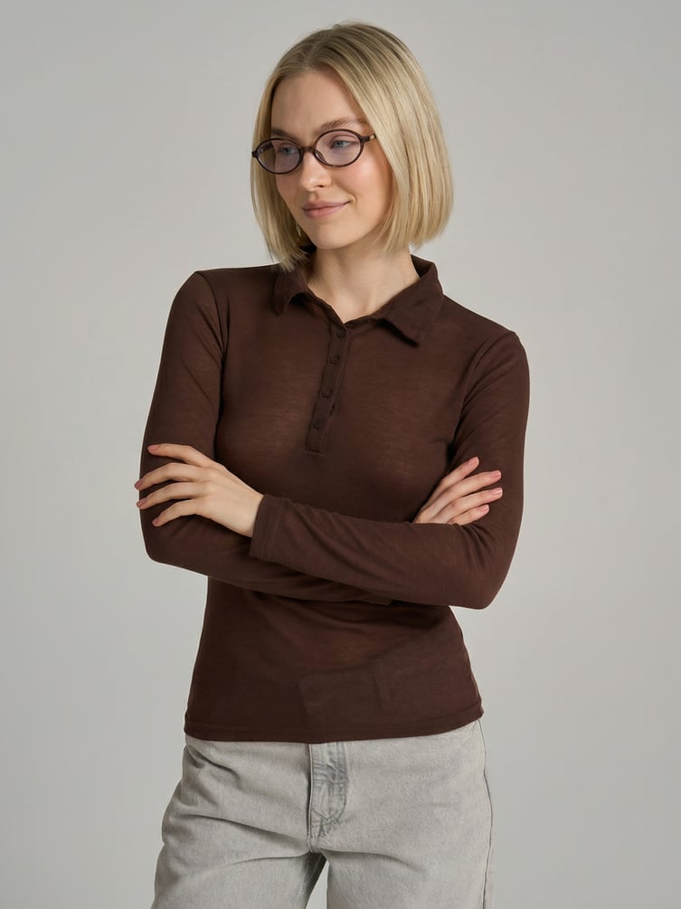 Рубашка поло с длинным рукавом