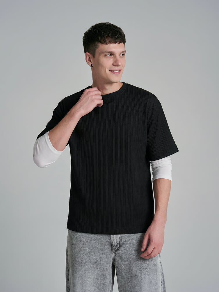 Футболка летняя из жатой ткани