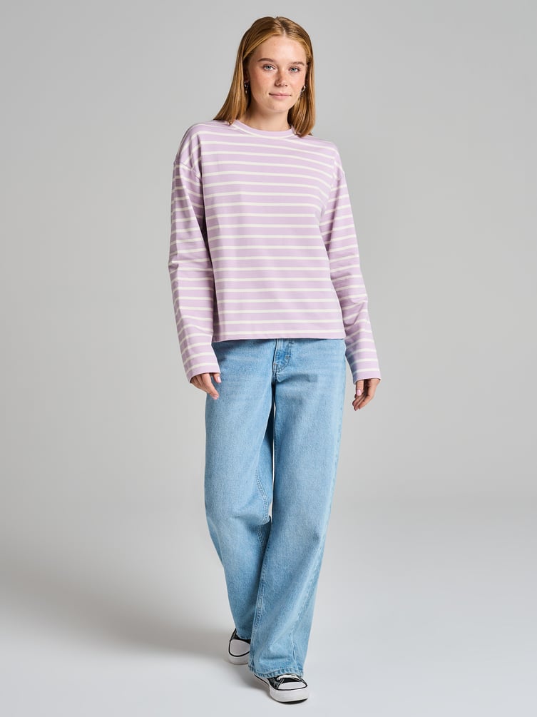 Лонгслив в полоску плотный