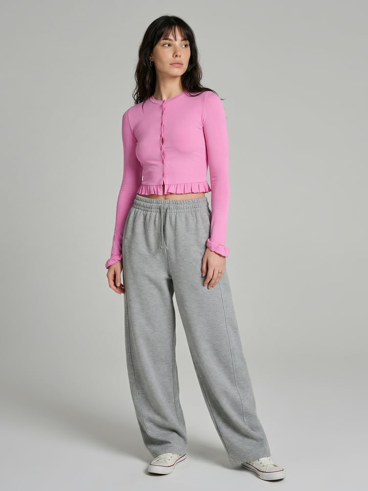 Кардиган укороченный с рюшами