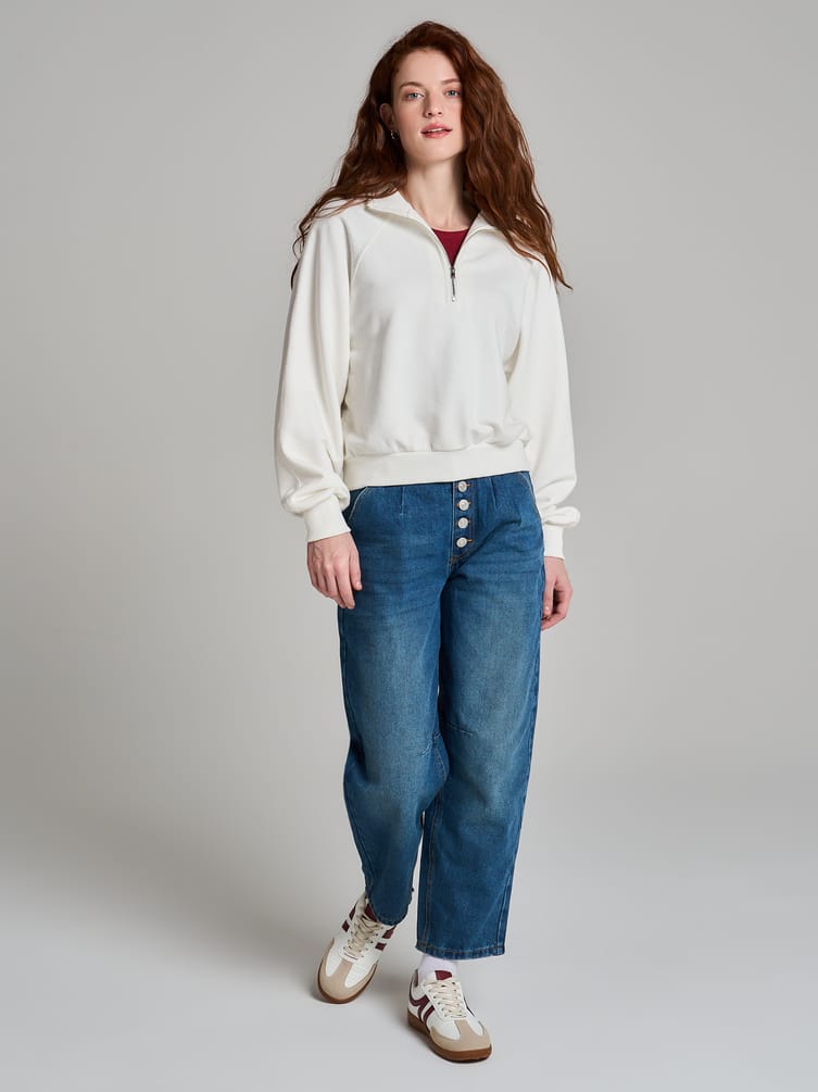 Джинсы широкие Balloon на пуговицах