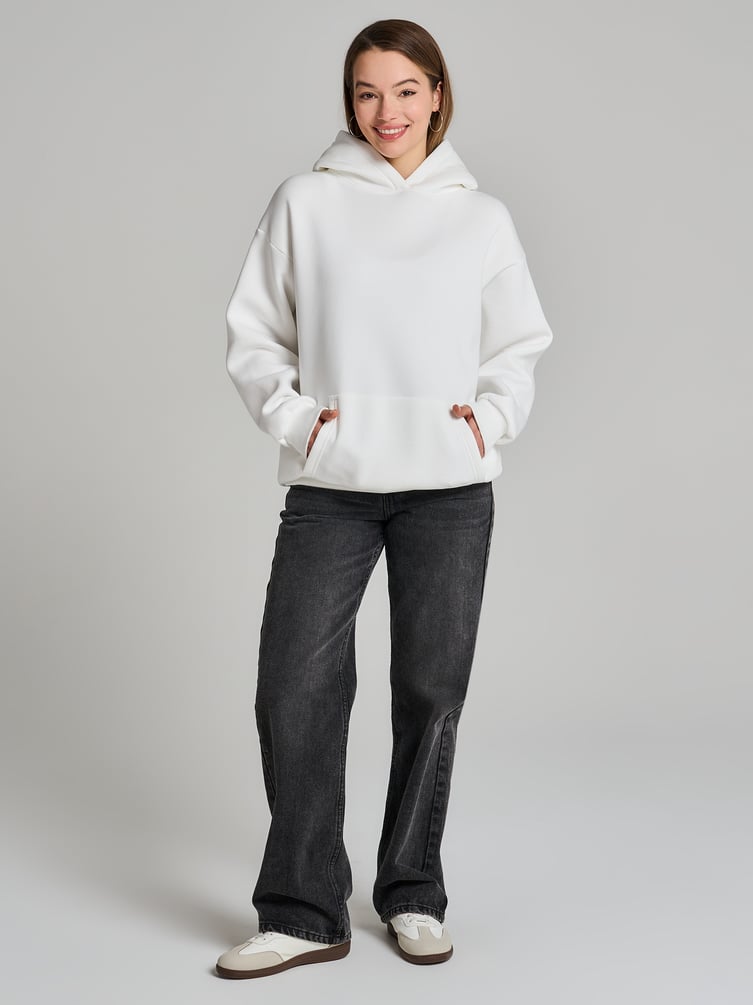 Утепленное худи оверсайз с начесом