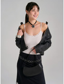 Боди-майка с кружевом