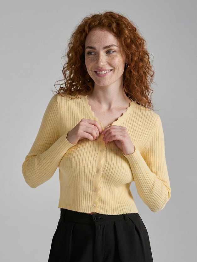 Кардиган укороченный на пуговицах