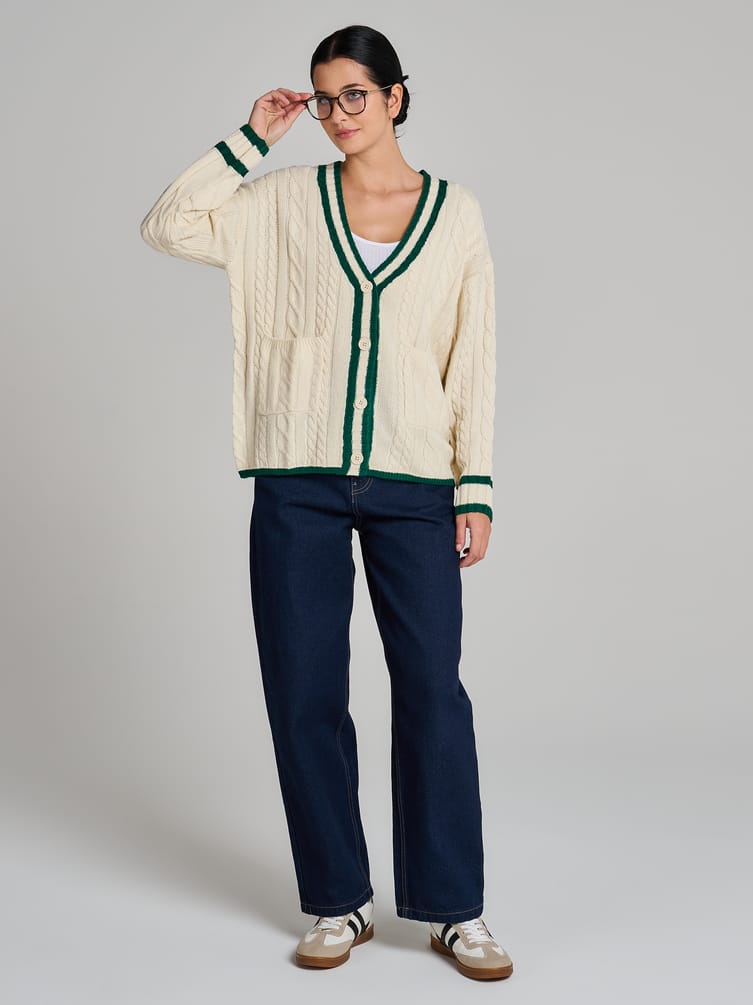 Кардиган вязаный оверсайз на пуговицах