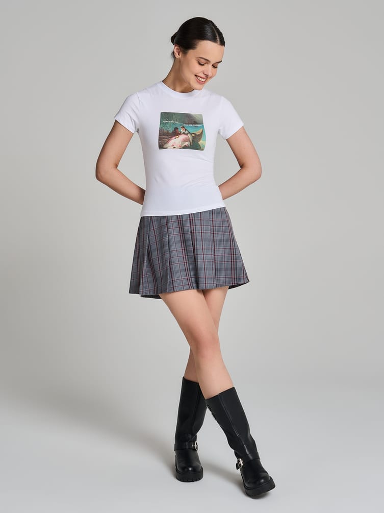 Футболка облегающая с принтом картины