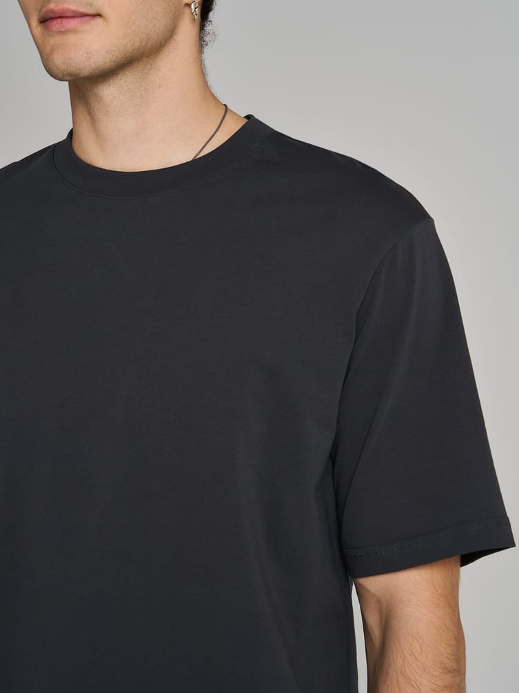 Футболка из хлопка с принтом на спине