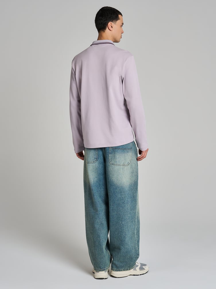 Поло с длинным рукавом