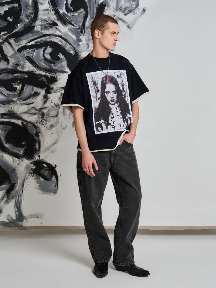 Футболка оверсайз с принтом Макс Борисов