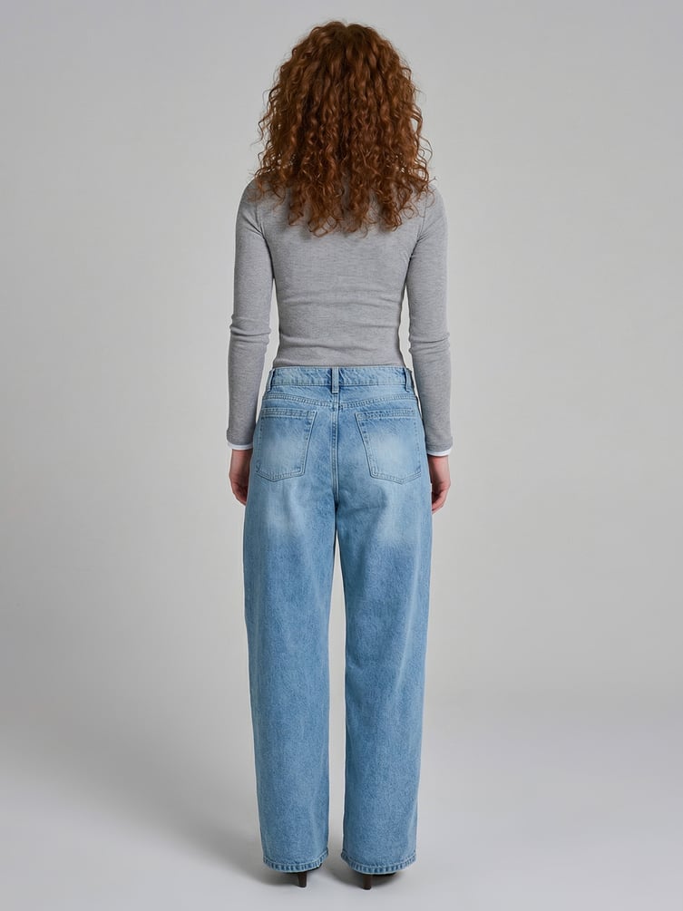 Джинсы Baggy с винтажной стиркой